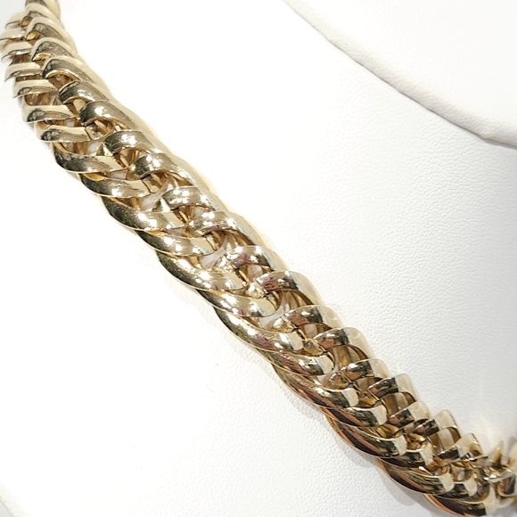 Givenchy Vintage Gold Chunky Chain Necklace 17" Signed Givenchy 1977 - Picture 7 of 16